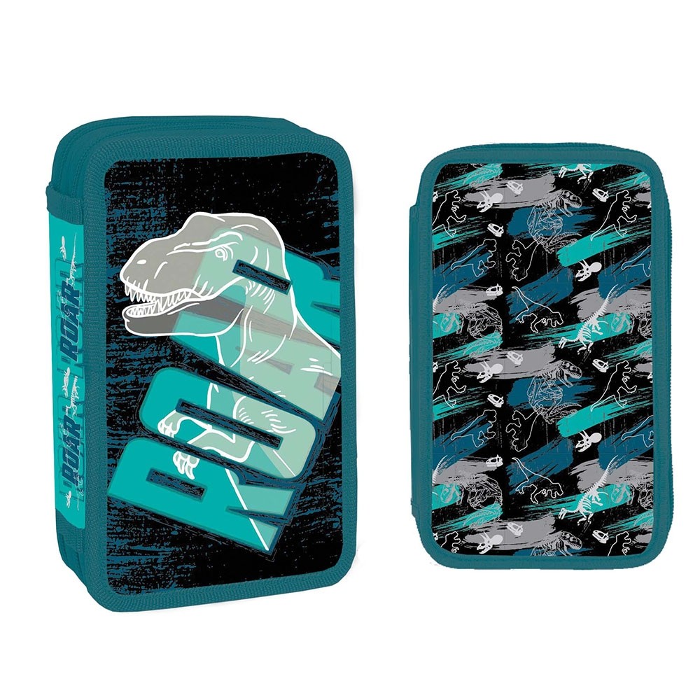 Penar imprimeu DINO, echipat, 29 piese, 2 compartimente, 2 fermoare, 3 ani+ - imagine 5